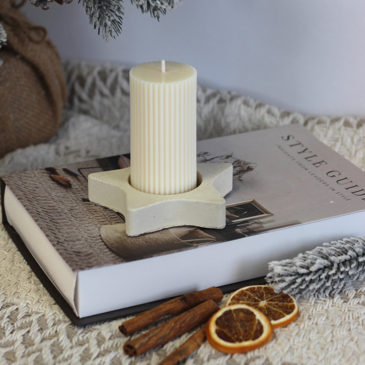 Beton Teelicht Weihnachten „Sternteelicht“
