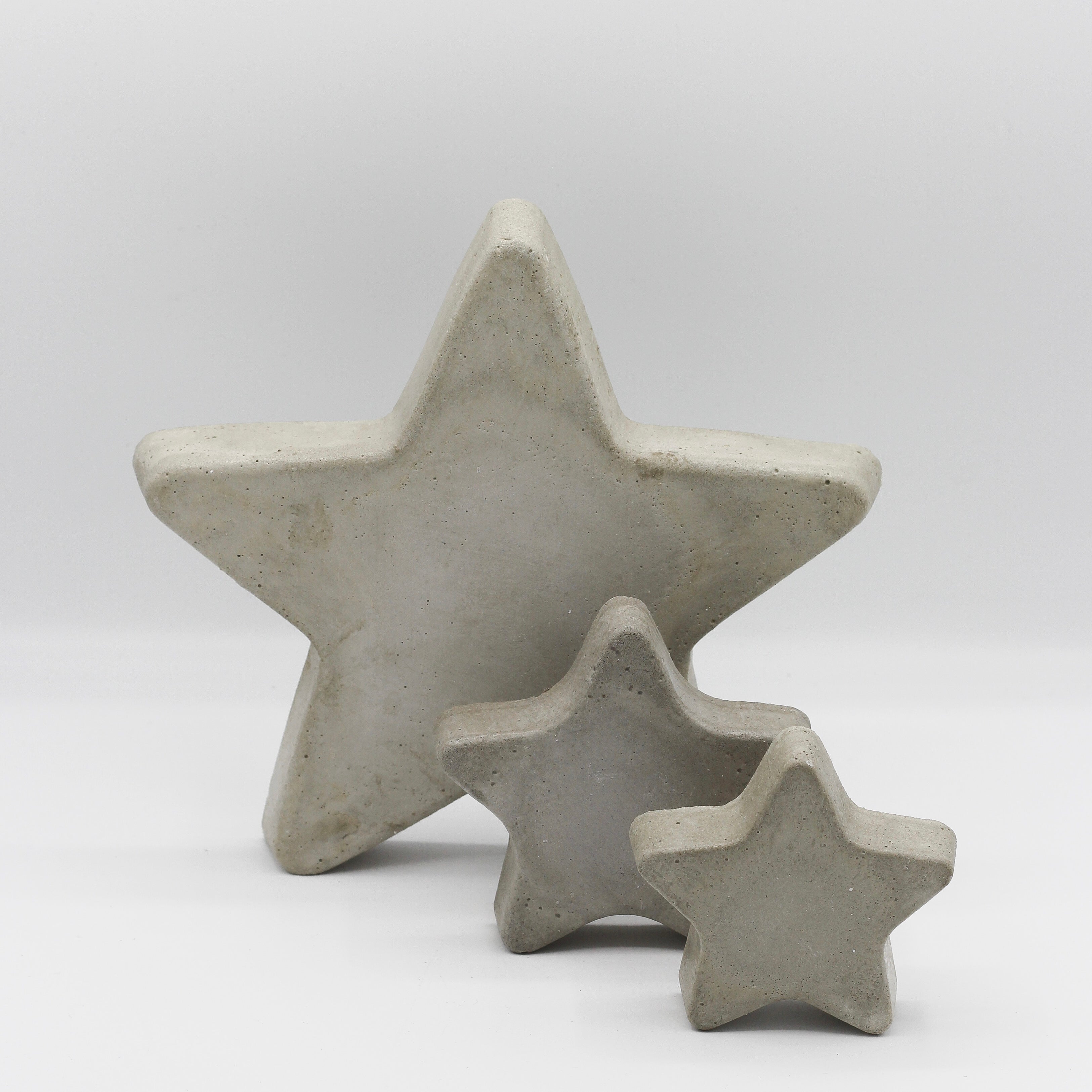 Beton Dekoartikel Sterne Set Weihnachten „3er Sternen-Set“