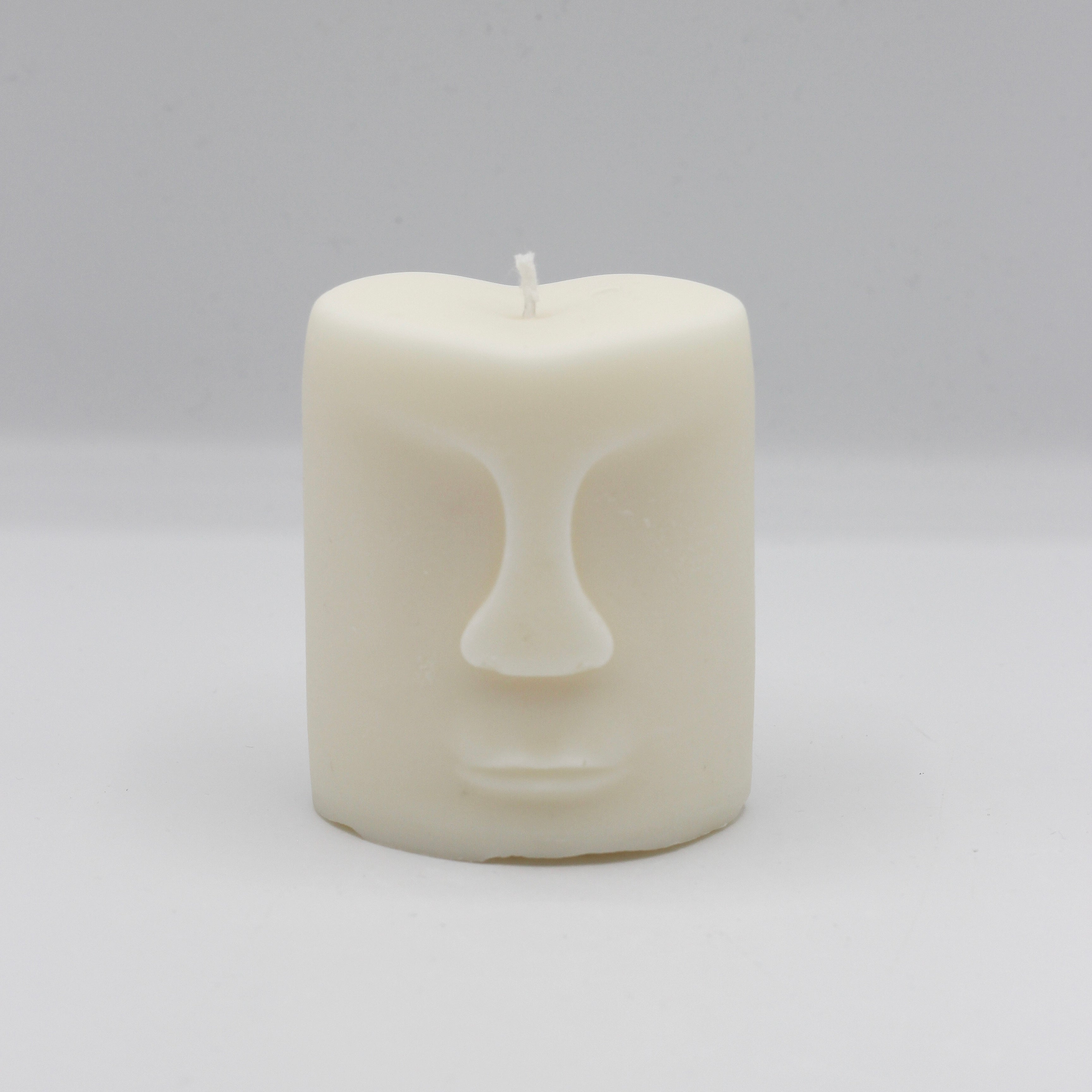 Kerze ; Gesicht ; „Moai Kopf“ klein